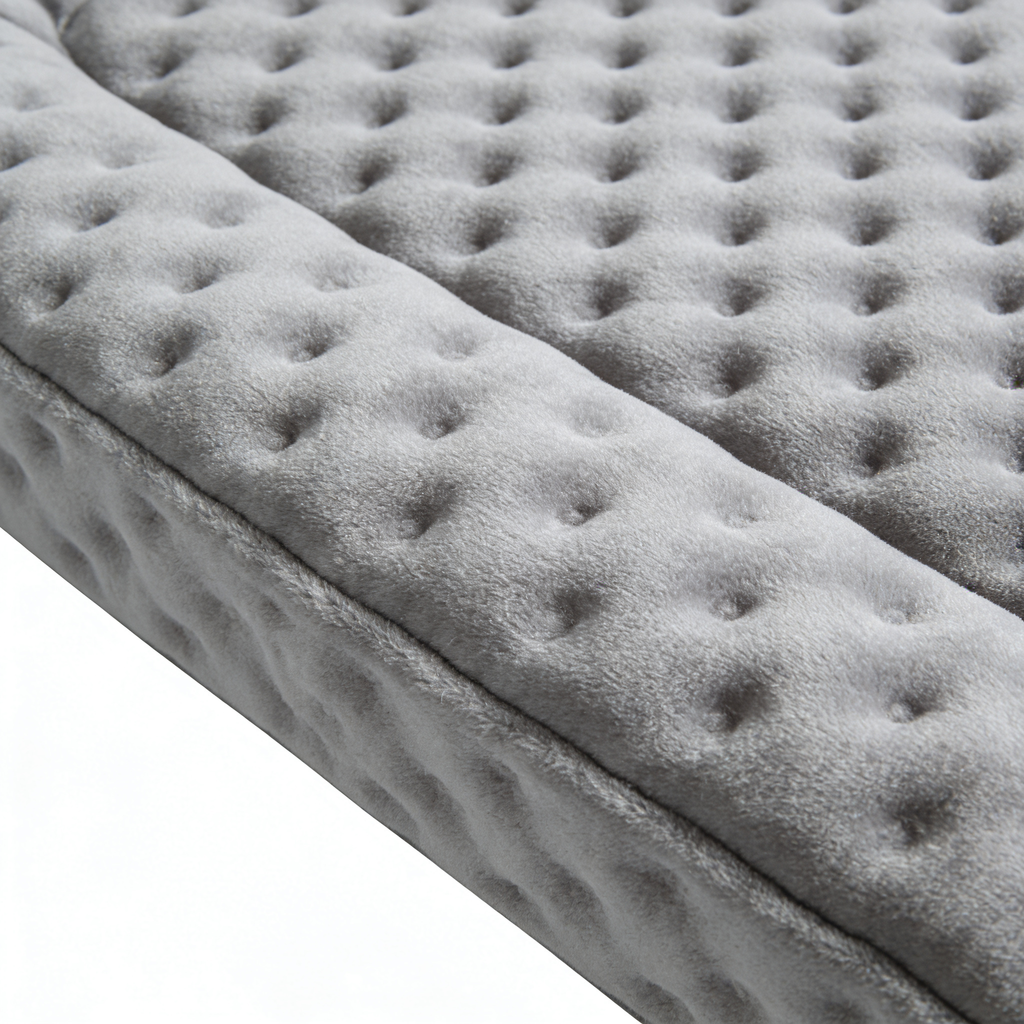 furpaw Адказ GeminiDog Crate Pad for Large Dog - 35x23 Memory Foam Dog Bed, Washable & Anti-Slip Dog Bed Mat, Ultra Soft Kennel Pad for Dogs Cozy Sleeping Mat, Grey