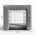 furpaw Адказ GeminiDog Crate Pad for Large Dog - 35x23 Memory Foam Dog Bed, Washable & Anti-Slip Dog Bed Mat, Ultra Soft Kennel Pad for Dogs Cozy Sleeping Mat, Grey