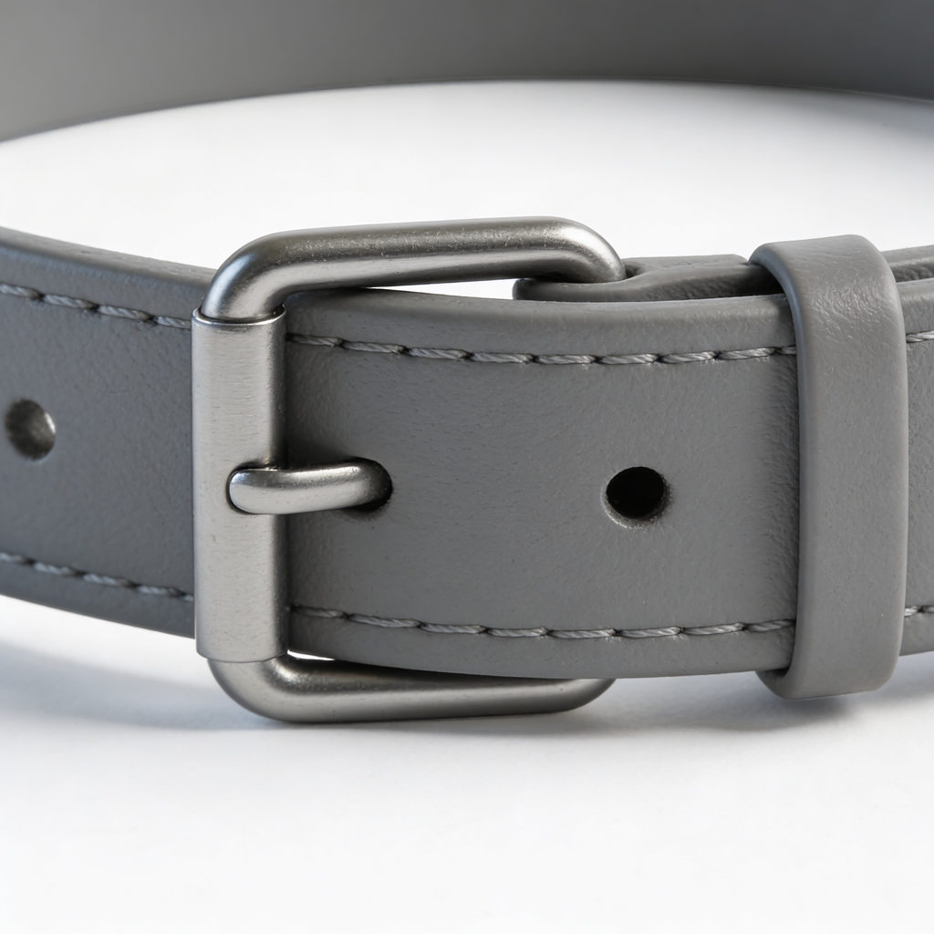 furpaw Medium Dog Collar in Flint Gray | Adjustable & Eco-Friendly Durable Nylon Strap | Classic Collar for Medium Dogs, Boy & Girl Pets