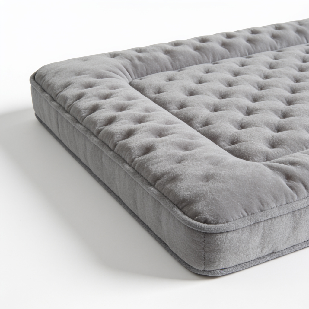 furpaw Адказ GeminiDog Crate Pad for Large Dog - 35x23 Memory Foam Dog Bed, Washable & Anti-Slip Dog Bed Mat, Ultra Soft Kennel Pad for Dogs Cozy Sleeping Mat, Grey