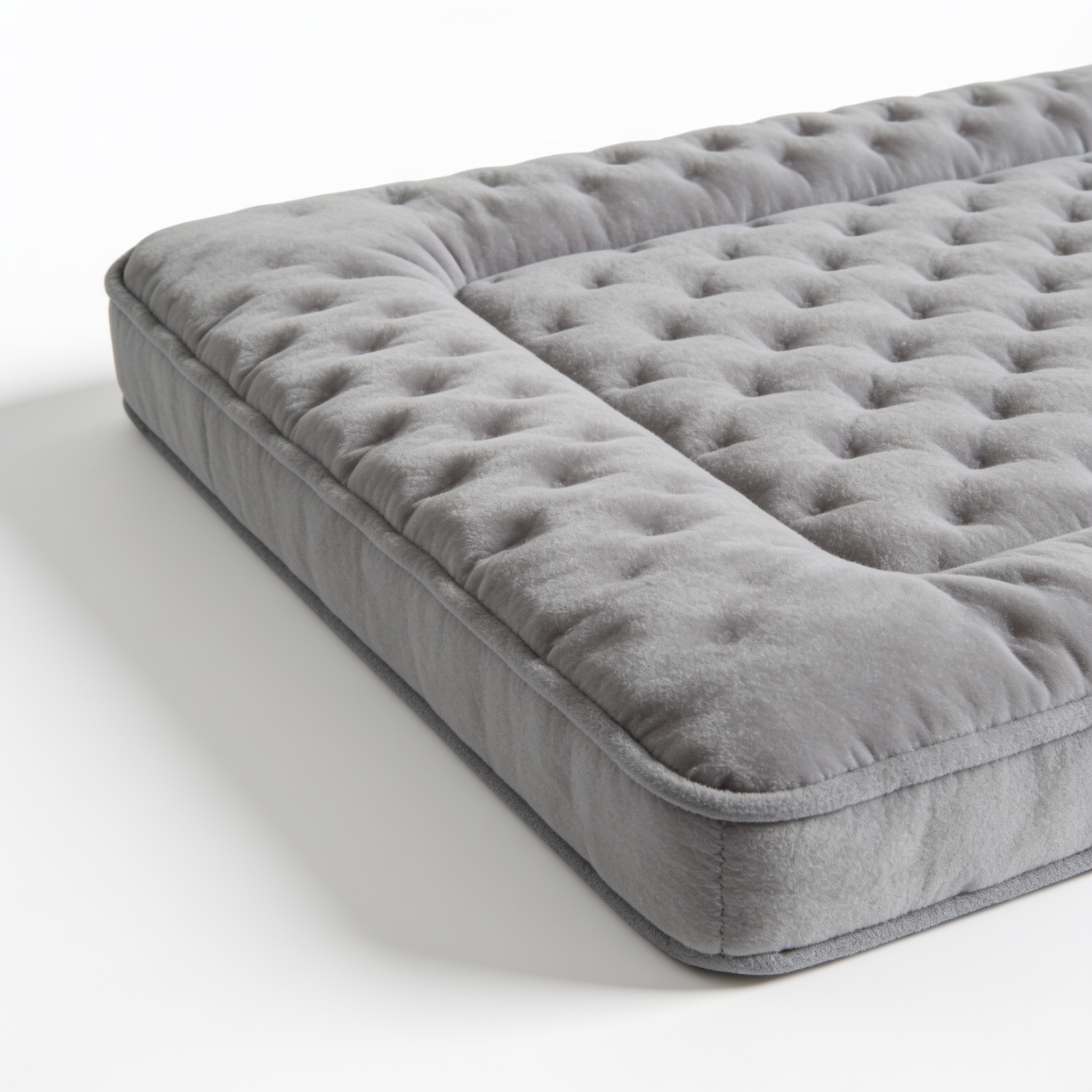 furpaw Адказ GeminiDog Crate Pad for Large Dog - 35x23 Memory Foam Dog Bed, Washable & Anti-Slip Dog Bed Mat, Ultra Soft Kennel Pad for Dogs Cozy Sleeping Mat, Grey