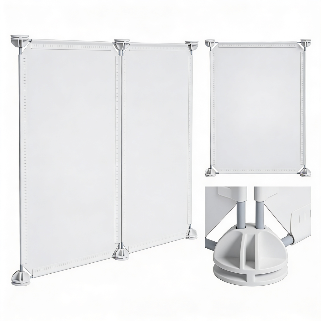 furpaw ModestCat Litter Box Privacy Screen (3' Tall; 4' Wide, White