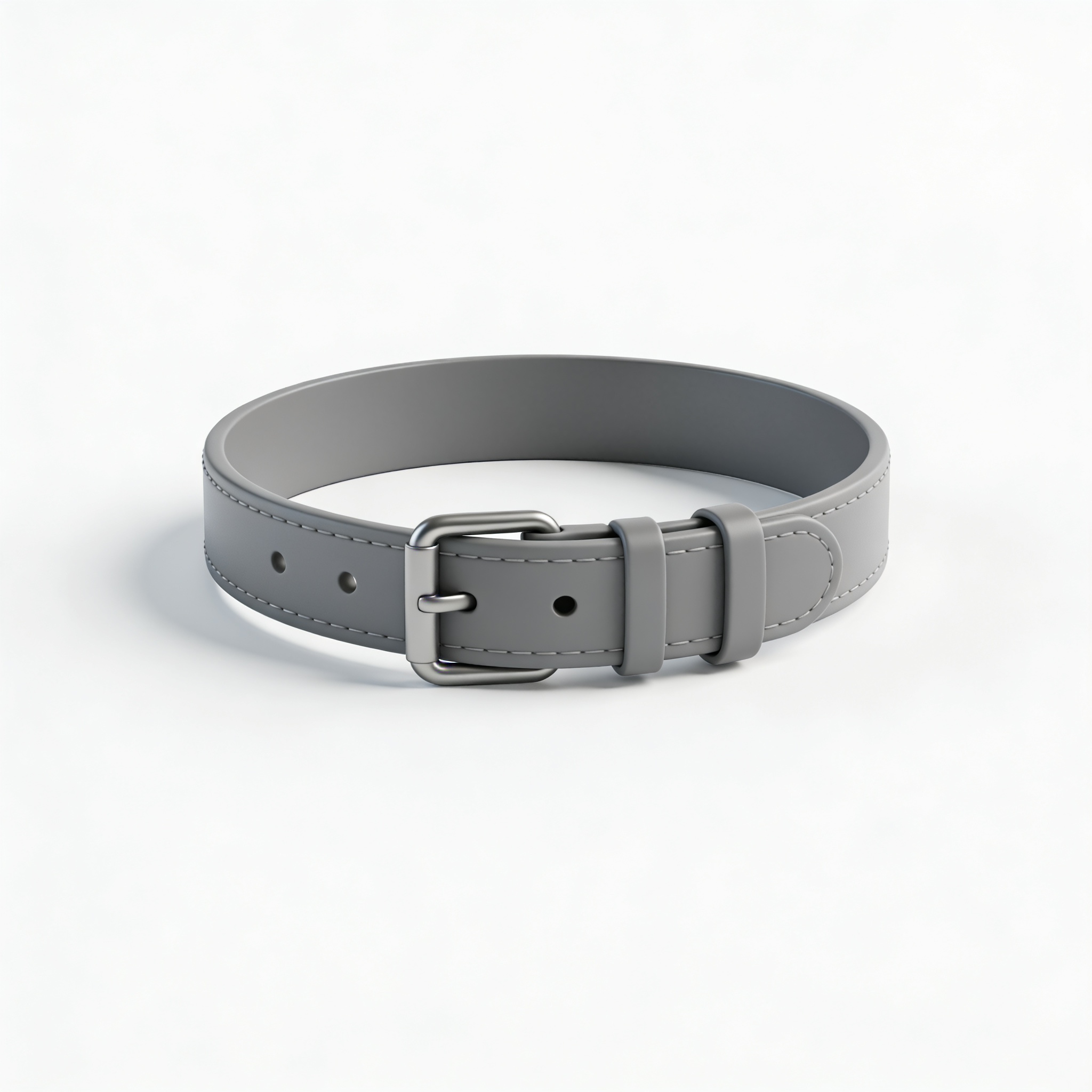 furpaw Medium Dog Collar in Flint Gray | Adjustable & Eco-Friendly Durable Nylon Strap | Classic Collar for Medium Dogs, Boy & Girl Pets