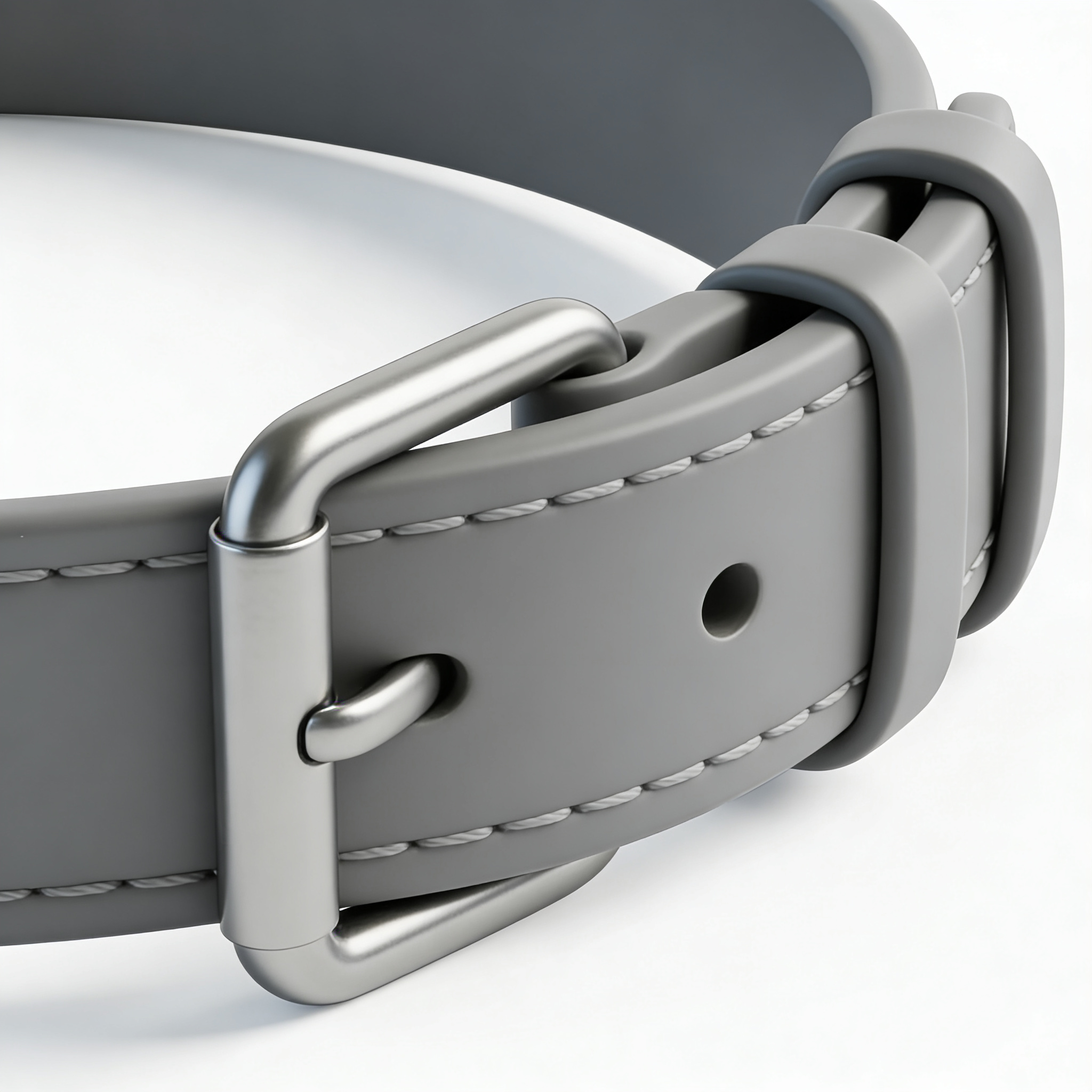 furpaw Medium Dog Collar in Flint Gray | Adjustable & Eco-Friendly Durable Nylon Strap | Classic Collar for Medium Dogs, Boy & Girl Pets